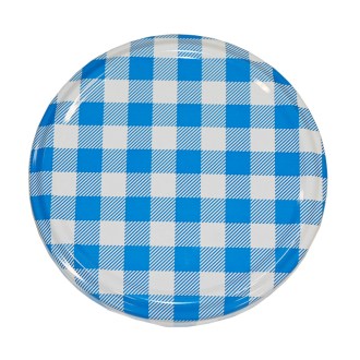 Víčko na sklenici TO 82 - Karo modré