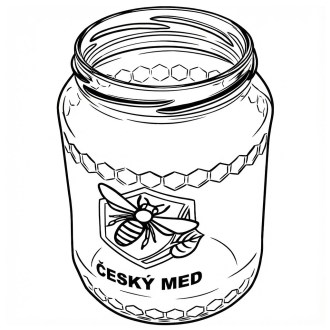 Sklenice Med 770 ml/1kg medu - 7,82 Kč/ks OSOBNÍ ODBĚR ÚJEZD