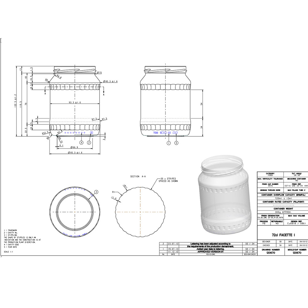 Sklenice Facette 720 ml - 7,47 Kč/ks